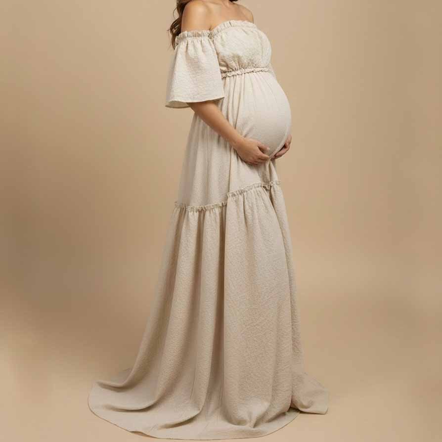 Robe beige ample