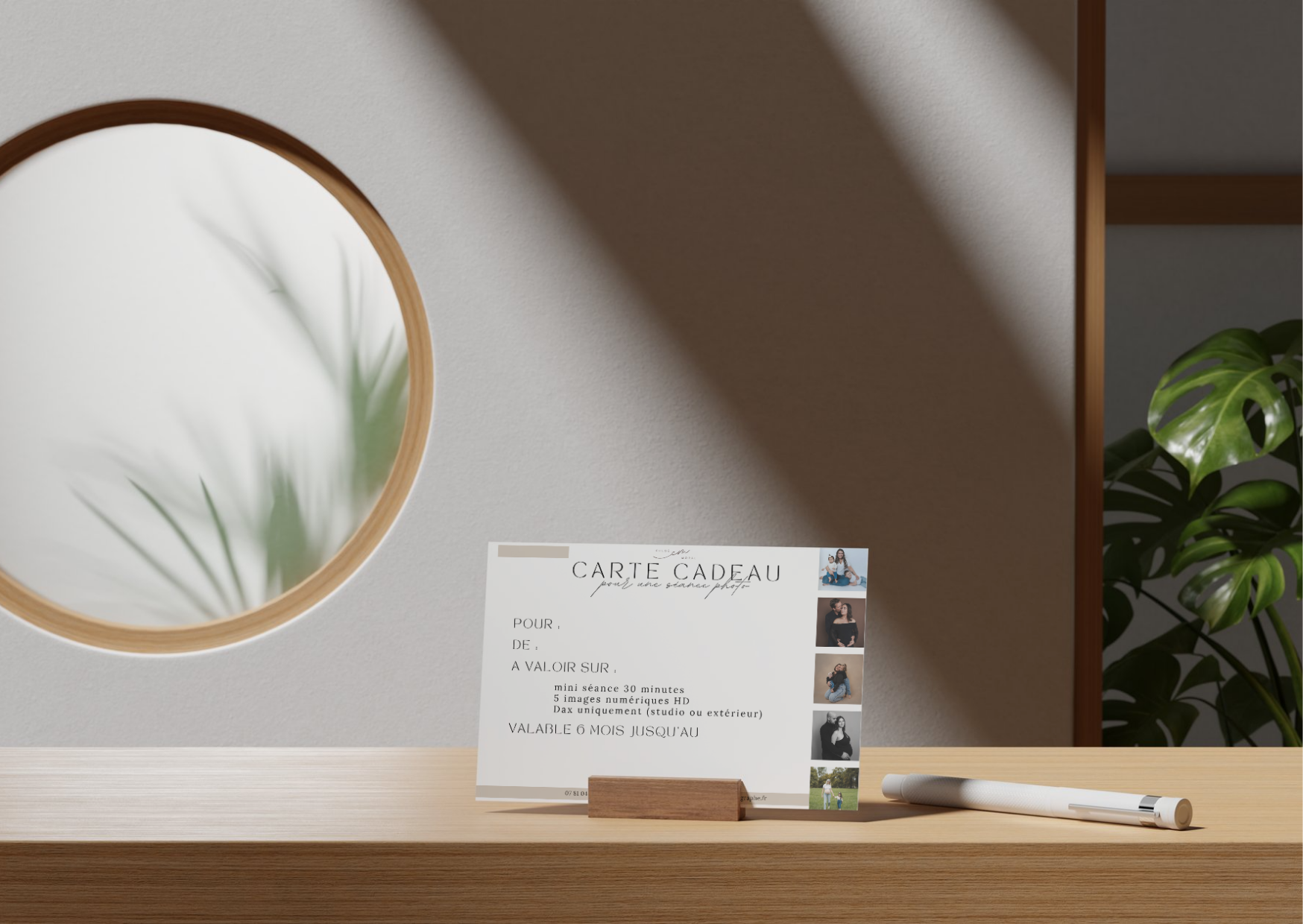 Carte cadeau séance photo